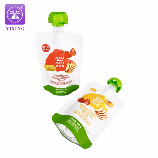Fruits Juice Packaging Bag Aluminum Foil Spout Pouch