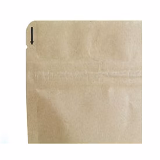 Hot Sale 250g Water Proof White Kraft Paper Window Bag Zip Lock Food Packaging Pouch